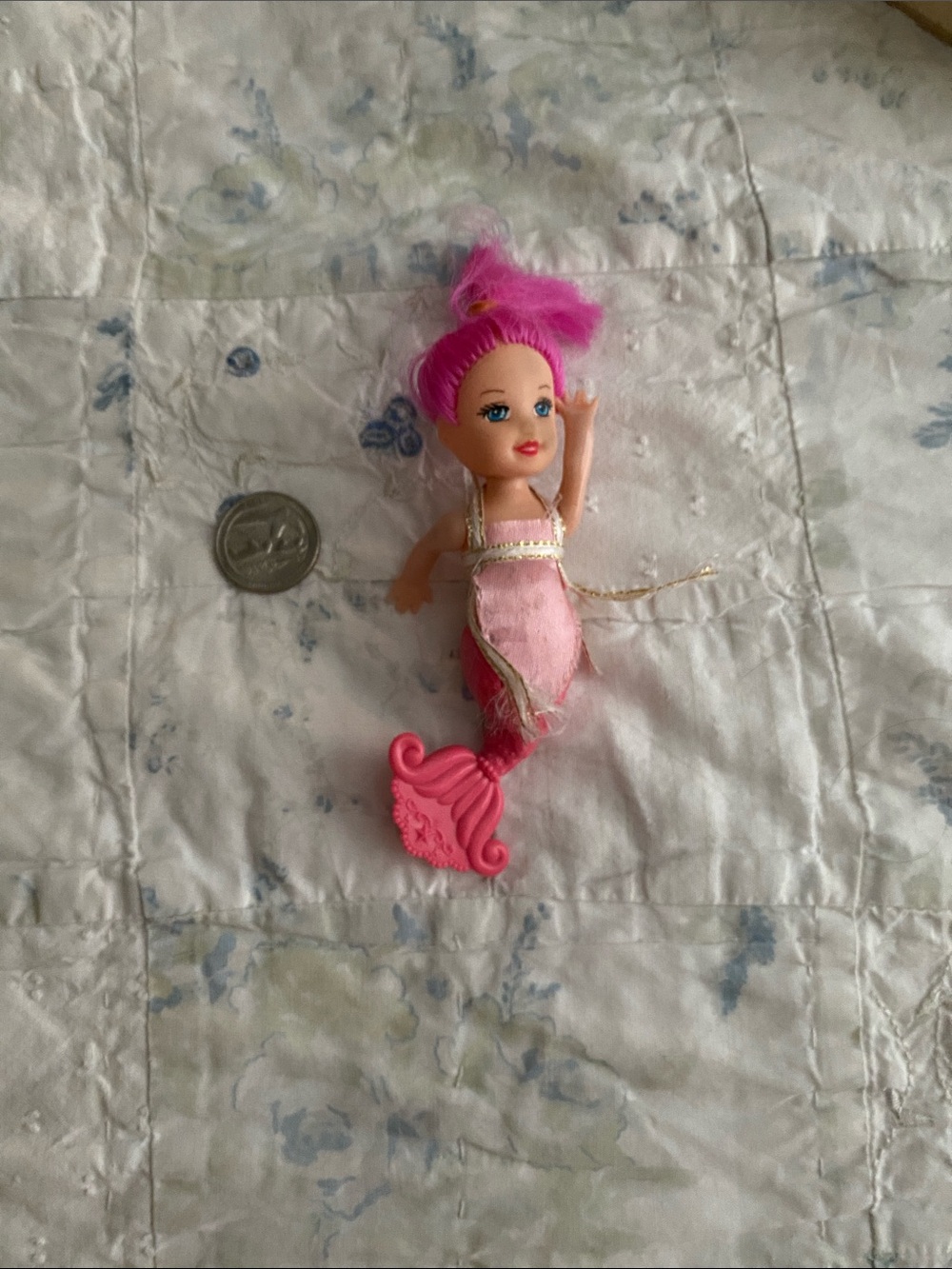 Mini Pink Mermaid Doll for Kids - Fashion Play Toy